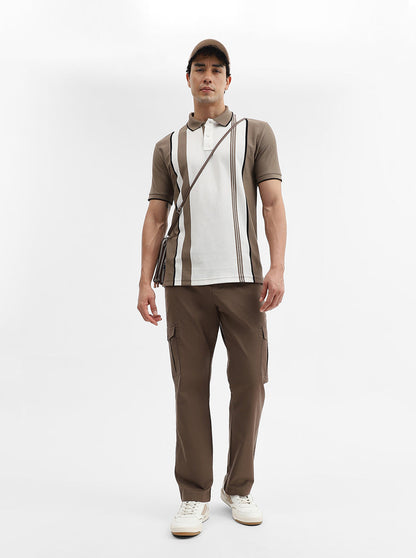 Brown Solid Slim Fit Cargo Pant | Greenfibre