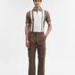 Brown Solid Slim Fit Cargo Pant | Greenfibre