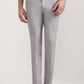 Light Grey Solid Slim Fit Formal Trouser | Greenfibre