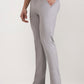 Light Grey Solid Slim Fit Formal Trouser | Greenfibre