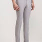 Light Grey Solid Slim Fit Formal Trouser | Greenfibre