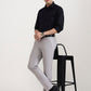 Light Grey Solid Slim Fit Formal Trouser | Greenfibre