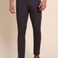 Dark Grey Solid Super Slim Fit Casual Trouser | Greenfibre