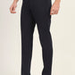 Navy Blue Printed Neo Fit Casual Trouser | Greenfibre