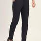 Navy Blue Printed Neo Fit Casual Trouser | Greenfibre