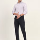 Navy Blue Printed Neo Fit Casual Trouser | Greenfibre