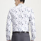 White & Grey Printed Slim Fit Party Wear Shirt | Greenfibre