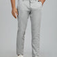 Light Grey Solid Super Slim Fit Casual Trouser | Greenfibre