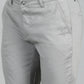 Light Grey Solid Super Slim Fit Casual Trouser | Greenfibre