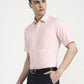 Peach Solid Regular Fit Formal Shirt | Greenfibre