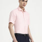 Peach Solid Regular Fit Formal Shirt | Greenfibre