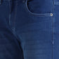 Dark Indigo Blue Washed Narrow Fit Jeans | Greenfibre