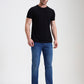 Dark Indigo Blue Washed Narrow Fit Jeans | Greenfibre