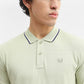 Pista Green Jacquard Slim Fit Polo T-Shirt | Greenfibre