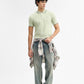 Pista Green Jacquard Slim Fit Polo T-Shirt | Greenfibre