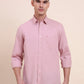 Onion Pink Solid Slim Fit Semi Casual Shirt | Greenfibre