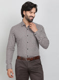 Black Printed Slim Fit Formal Shirt | JadeBlue Youth
