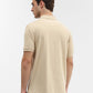 Beige Solid Regular Fit Polo T-Shirt | Greenfibre