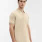 Beige Solid Regular Fit Polo T-Shirt | Greenfibre