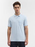 Sky Blue Solid Regular Fit Polo T-Shirt | Greenfibre
