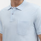 Sky Blue Solid Regular Fit Polo T-Shirt | Greenfibre