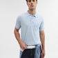 Sky Blue Solid Regular Fit Polo T-Shirt | Greenfibre