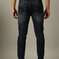 Dark Blue Washed Rider Fit Jeans | JadeBlue