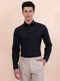 Grey Solid Slim Fit Formal Shirt | Greenfibre