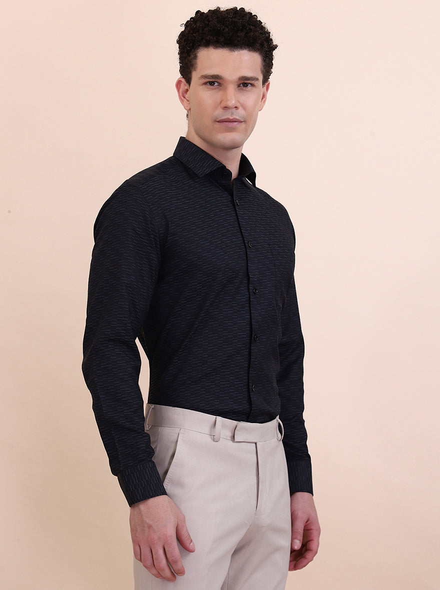 Grey Solid Slim Fit Formal Shirt | Greenfibre