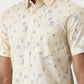 Yellow Printed Slim Fit Casual Shirt | Greenfibre