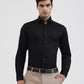 Black Solid Slim Fit Party Wear Shirt | Greenfibre