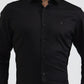 Black Solid Slim Fit Party Wear Shirt | Greenfibre