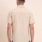 Beige Solid Slim Fit Casual Shirt | Greenfibre