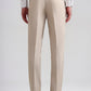 Fawn Checked Slim Fit Formal Trouser | Greenfibre
