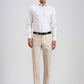 Fawn Checked Slim Fit Formal Trouser | Greenfibre