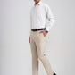 Fawn Checked Slim Fit Formal Trouser | Greenfibre
