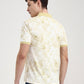 Lime Green Printed Slim Fit Polo T-Shirt | Greenfibre