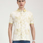 Lime Green Printed Slim Fit Polo T-Shirt | Greenfibre