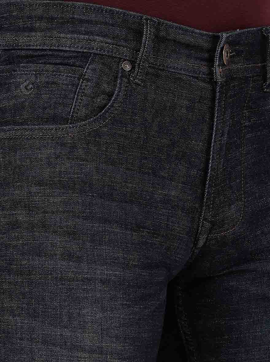 Blue Solid Narrow Fit Jeans | Greenfibre