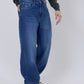Mid Blue Washed Relax Fit Baggy Denim | JadeBlue