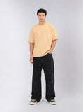 Jet Black Washed Relax Fit Baggy Denim | JadeBlue
