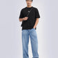 Cloudy Blue Washed Relax Fit Baggy Denim | JadeBlue