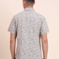 Grey Printed Slim Fit Casual Shirt | Greenfibre