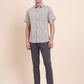 Grey Printed Slim Fit Casual Shirt | Greenfibre
