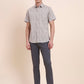 Grey Printed Slim Fit Casual Shirt | Greenfibre