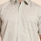 Off-White Solid Smart Fit Semi Casual Shirt | Greenfibre