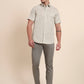 Off-White Solid Smart Fit Semi Casual Shirt | Greenfibre