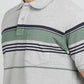 Grey Striped REGULAR FIT Polo T-Shirt | Greenfibre