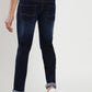 Navy Blue Washed Narrow Fit Jeans | Greenfibre