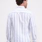 Blue & White Striped Slim Fit Casual Shirt | Greenfibre